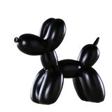 Statue chien ballon noir