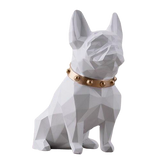 Statue chien origami bouledogue