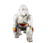 Gorille statue graffiti blanc